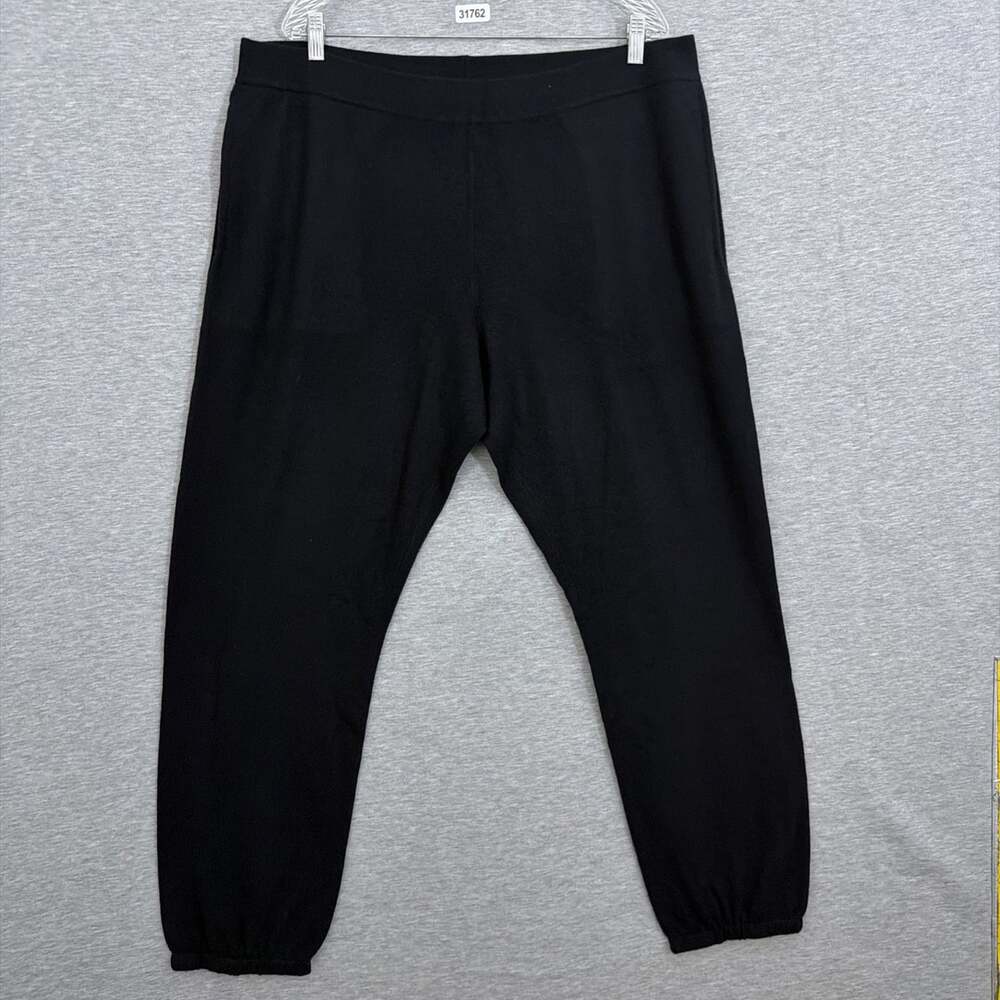 NWT Naadam Womens Size Medium Black Recycled Cashmere Elastic Waist Jogger Pants